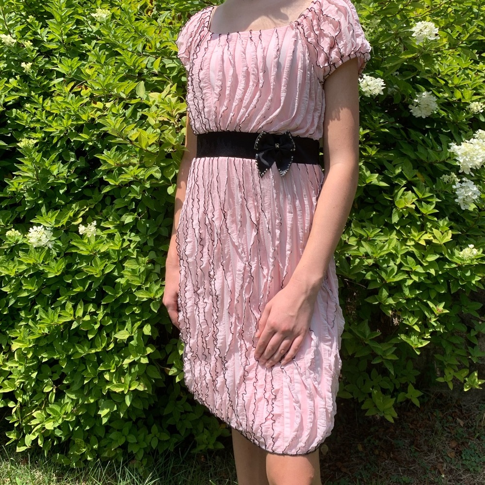 Girl's Pink Ruffle Dress